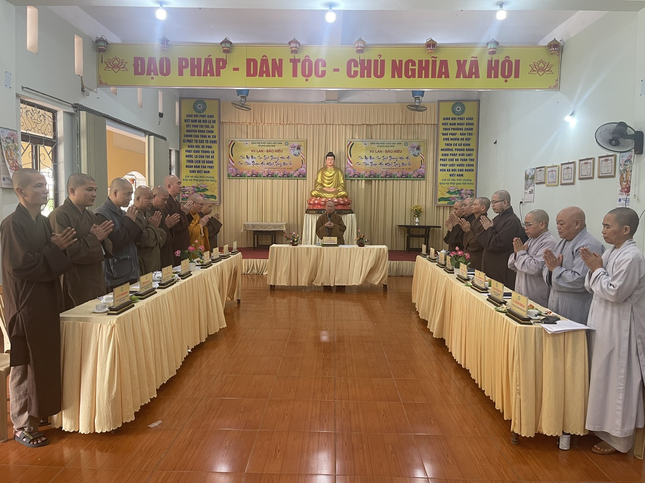 Ban Thường trực Ban Trị sự GHPGVN TP Quy Nhơn họp tổng kết Phật sự năm 2023